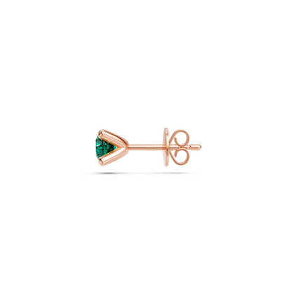 Green Sapphire Earring in Rose Gold