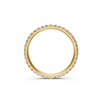 Diamond Band Ring in Yellow Gold