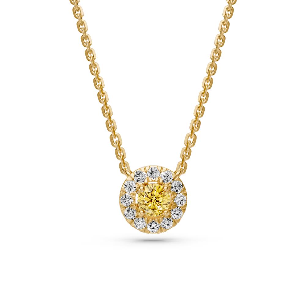 Yellow Gold Necklace with Yellow Sapphire