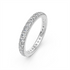 Diamond Band Ring in White Gold - Slim