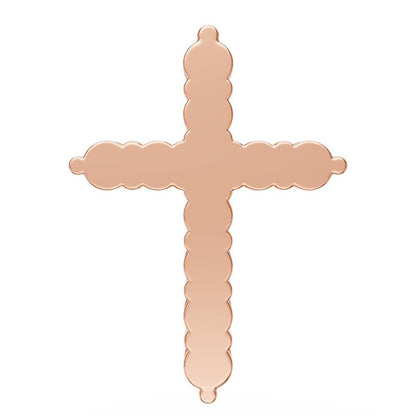 Diamond Cross Necklace in Rose Gold - Medium