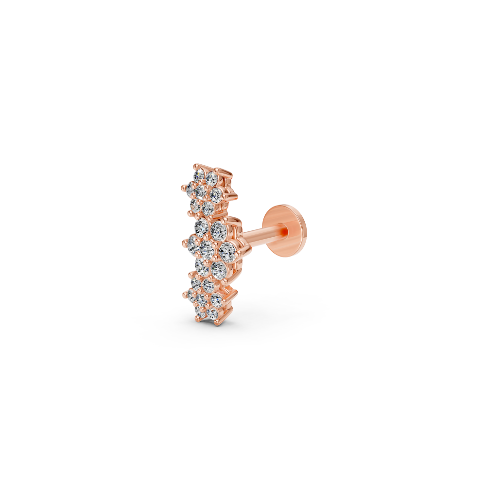 Diamond Piercing in Rose Gold