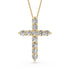 Diamond Cross Pendant in Yellow Gold - Large