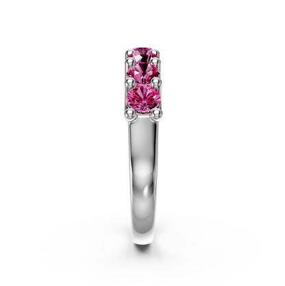 Diamond Band Ring in White Gold