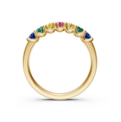 Sapphire Band Ring in Yellow Gold