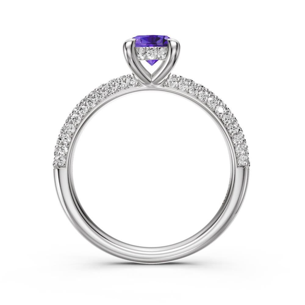 White Gold Necklace with Tsavorite Stone