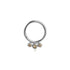 Cognac Diamond Hoop Earring in White Gold