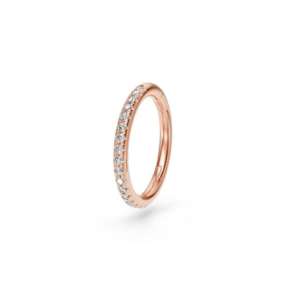 Hoop Earring in Rose Gold with Diamonds
