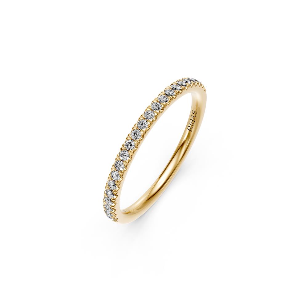 Diamond Band Ring in Yellow Gold