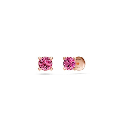 Pink Sapphire Earring in Rose Gold