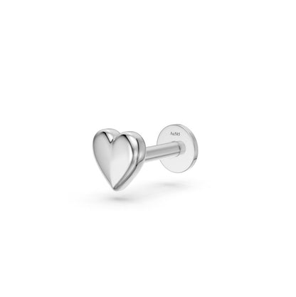 Heart Piercing in White Gold