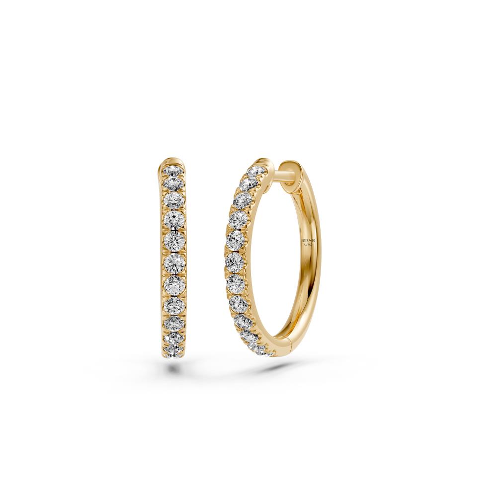 Diamond Cuff Earrings in Yellow Gold