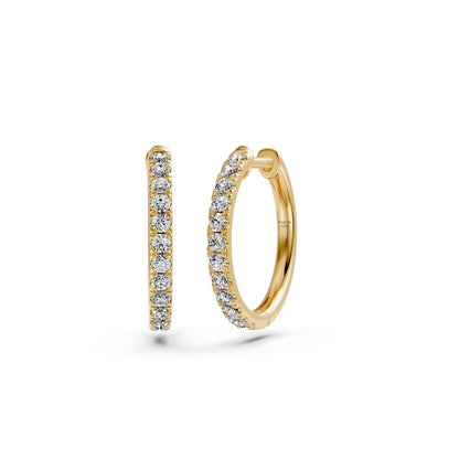Diamond Cuff Earrings in Yellow Gold
