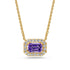 Yellow Gold Necklace with Tanzanite Stone