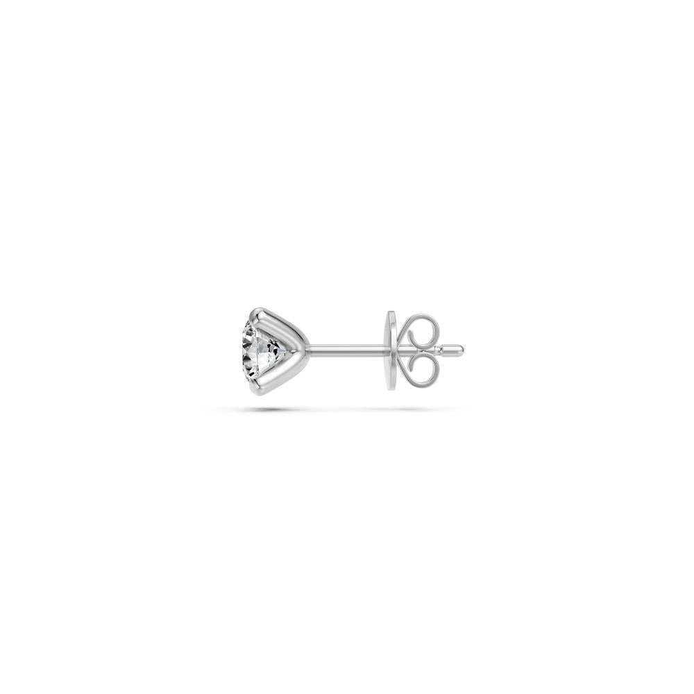 Diamond Stud Earrings in White Gold