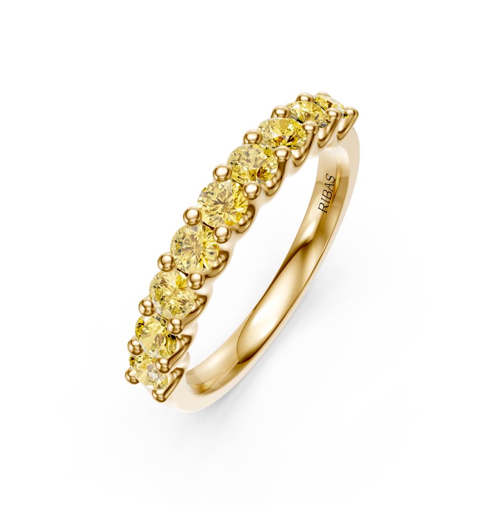 Yellow Sapphire Band Ring in Yellow Gold