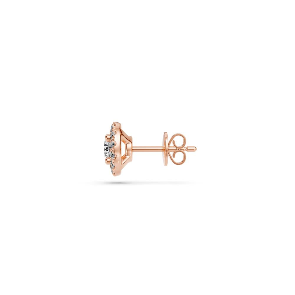 Diamond Earrings in Rose Gold