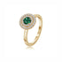 Emerald and Diamond Ring in Yellow Gold
