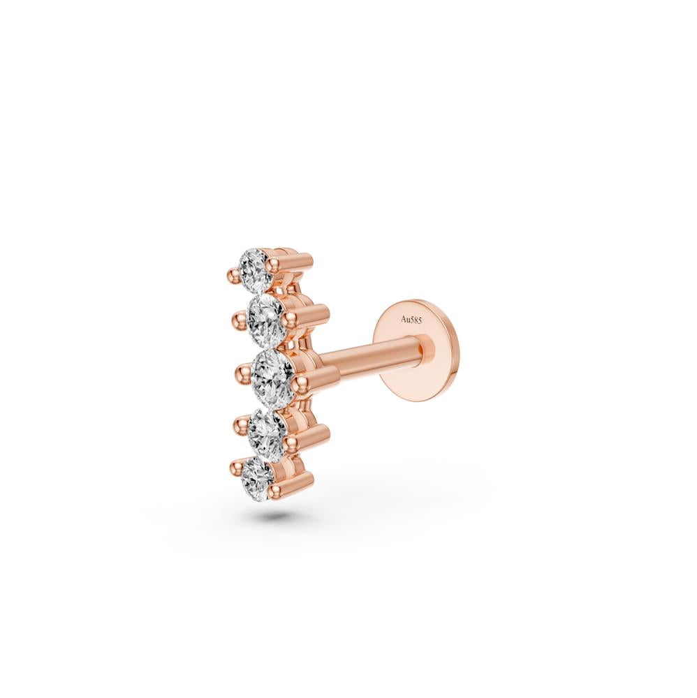 Diamond Piercing in Rose Gold