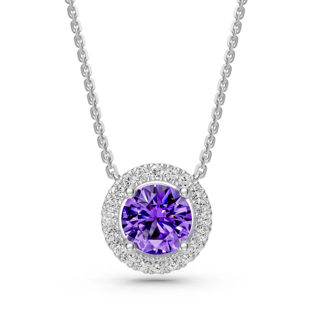 White Gold Necklace with Tanzanite Stone