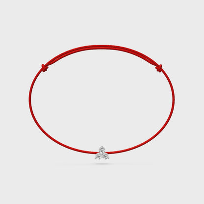 String bracelet with Diamond in White Gold