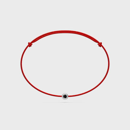 String bracelet with Diamond in White Gold