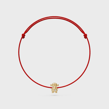 String bracelet with Diamond in Yellow Gold