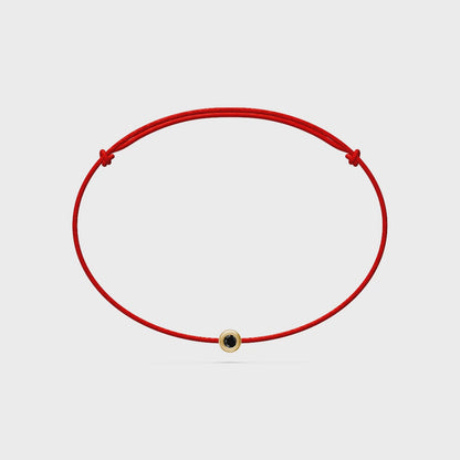 String bracelet with Diamond in Yellow Gold