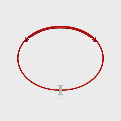 String bracelet with Diamond in White Gold