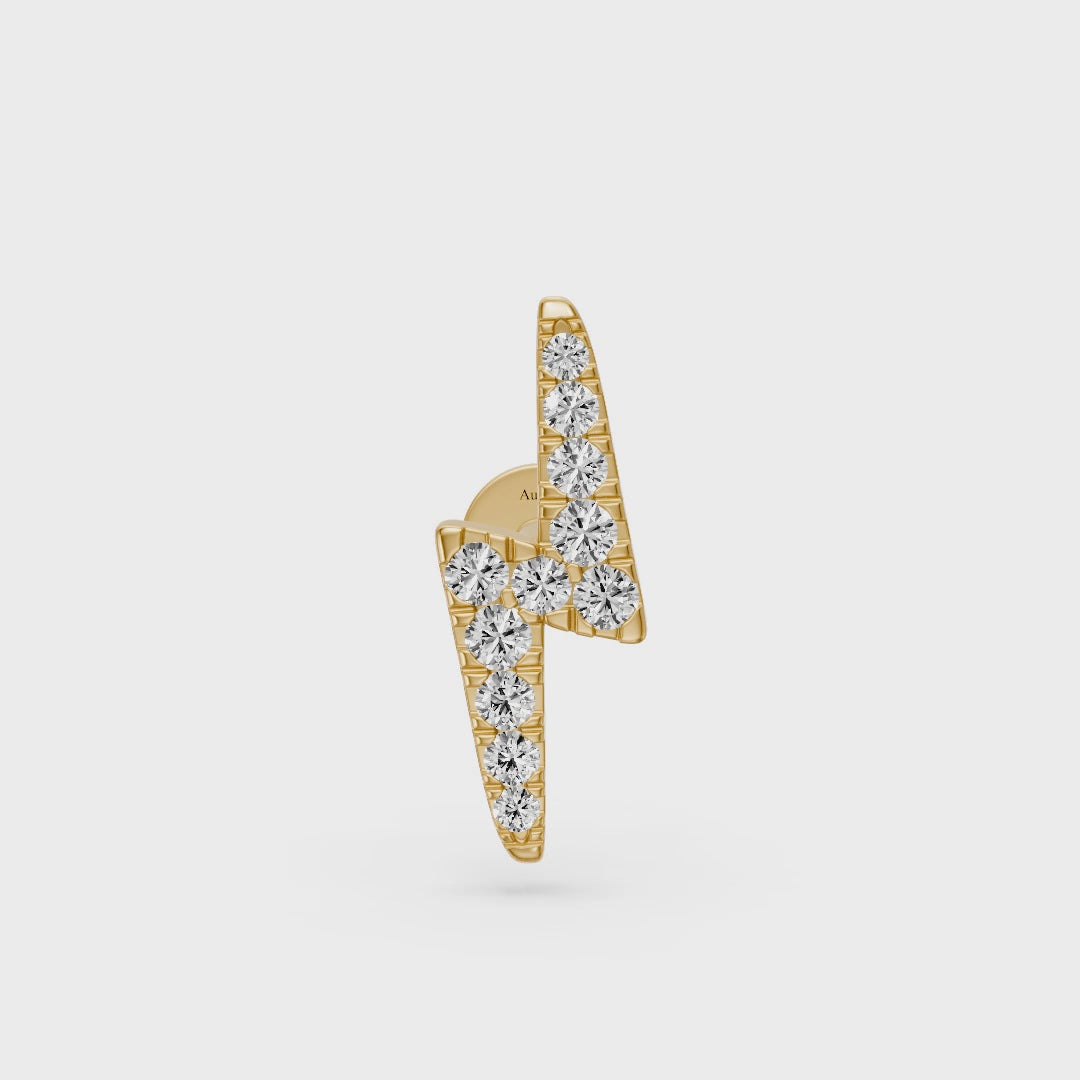 Piercing in Yellow Gold with Diamonds