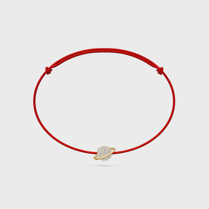 String bracelet with Diamond in Yellow Gold